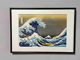 Amazon.co.jp: 復刻木版画 葛飾北斎 富嶽三十六景 神奈川沖浪裏